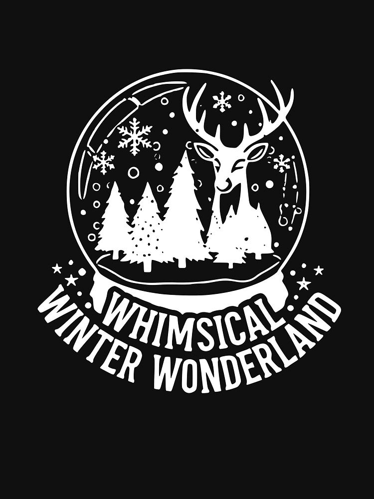 Whimsical Winter Wonderland T-Shirt | Cozy Aesthetic Snow Scene Tee | Magical Christmas Holiday Shirt Gift by malkeetart