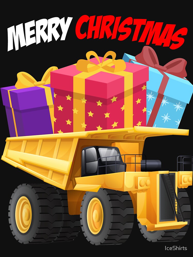 Christmas present monster truck Merry Christmas by IceShirts