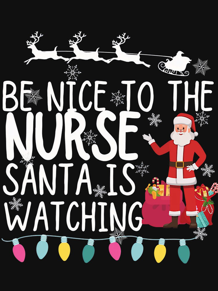 Christmas Vintage The Nurse Santa To Retro Watching is Be Nurse Classic Nice by FrankyTepper