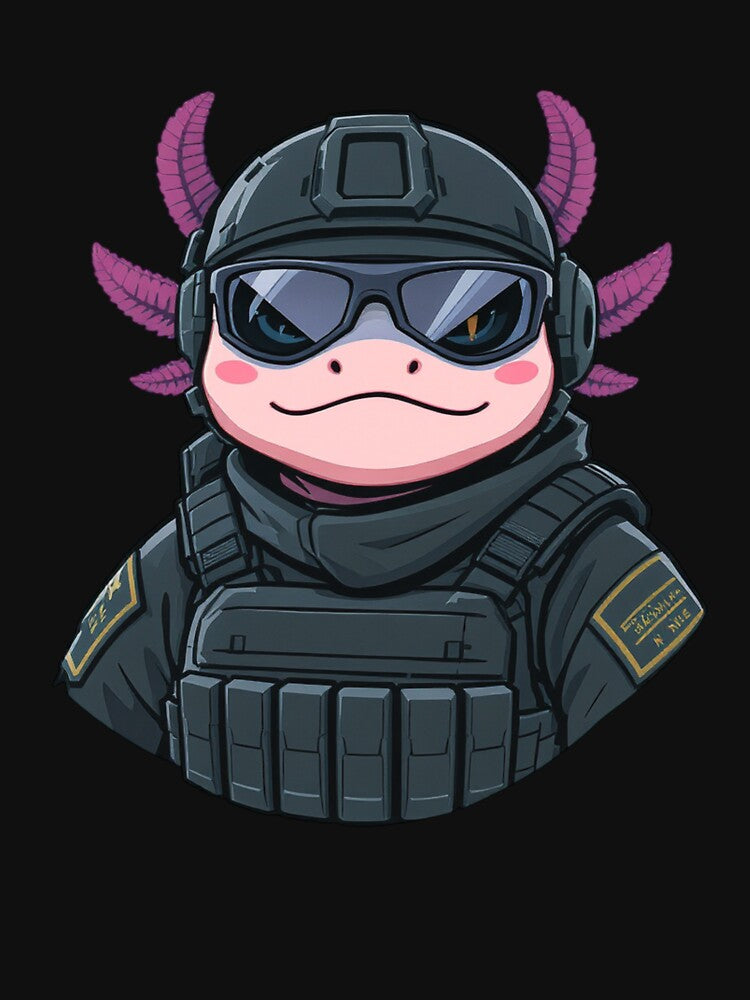 Special Forces Axolotl – Elite Tactical Cool Illustration by ColorSplash123