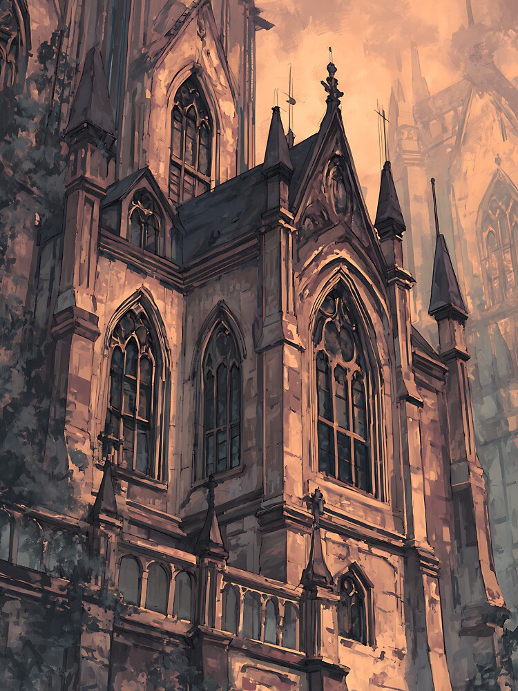 Haunted Dark Academia Gothic Architecture by bapupa