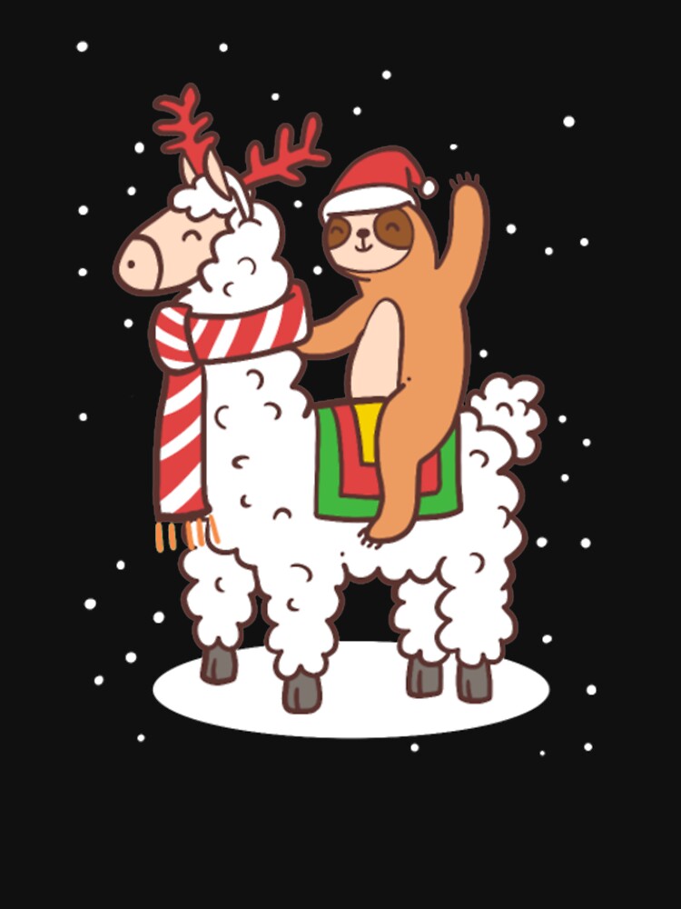 Alpaca Sloth Christmas mask shirt by ClamenTaon