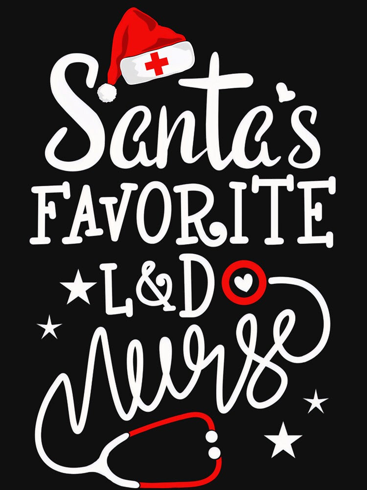 Favorite Santas Retro Nurse Vintage Christmas Merry Classic by Olincristie