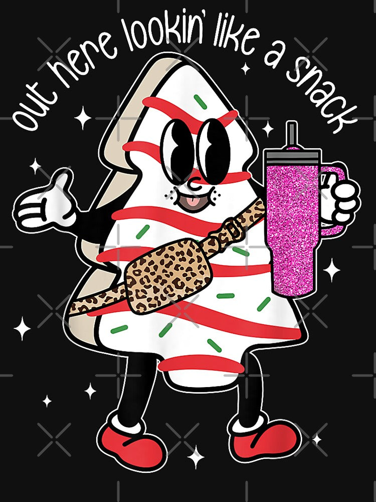 Boojee Out Here Lookin Like A Snack Funny Christmas Tree Cake by rewingjadeArt