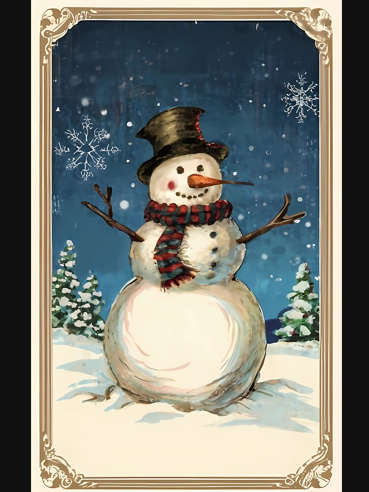 Vintage Snowmans Timeless Frost by EmeraldeaDesign