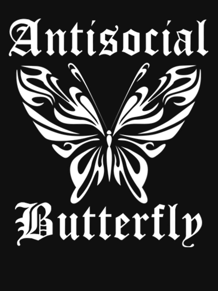 Antisocial Butterfly Grunge Fairycore Goth Aesthetic Gothic by CuthbertShop
