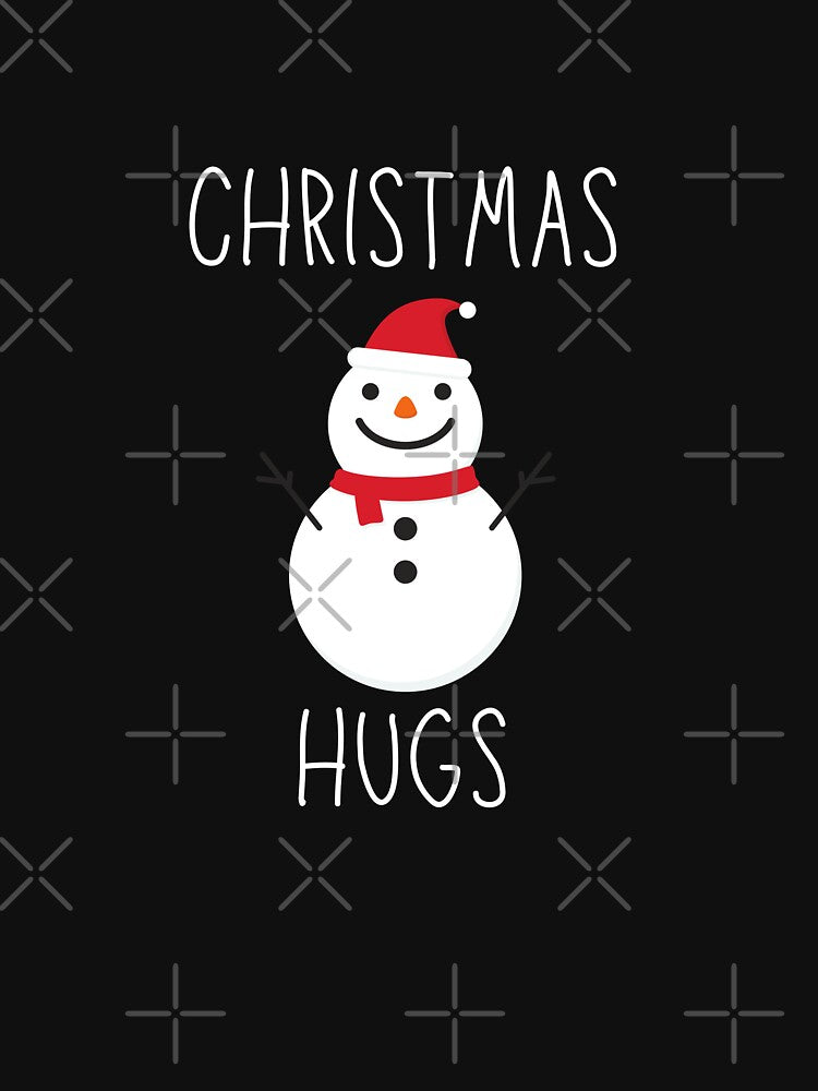 Christmas Hugs Cute Snowman Winter Holiday Design by DesignsVault