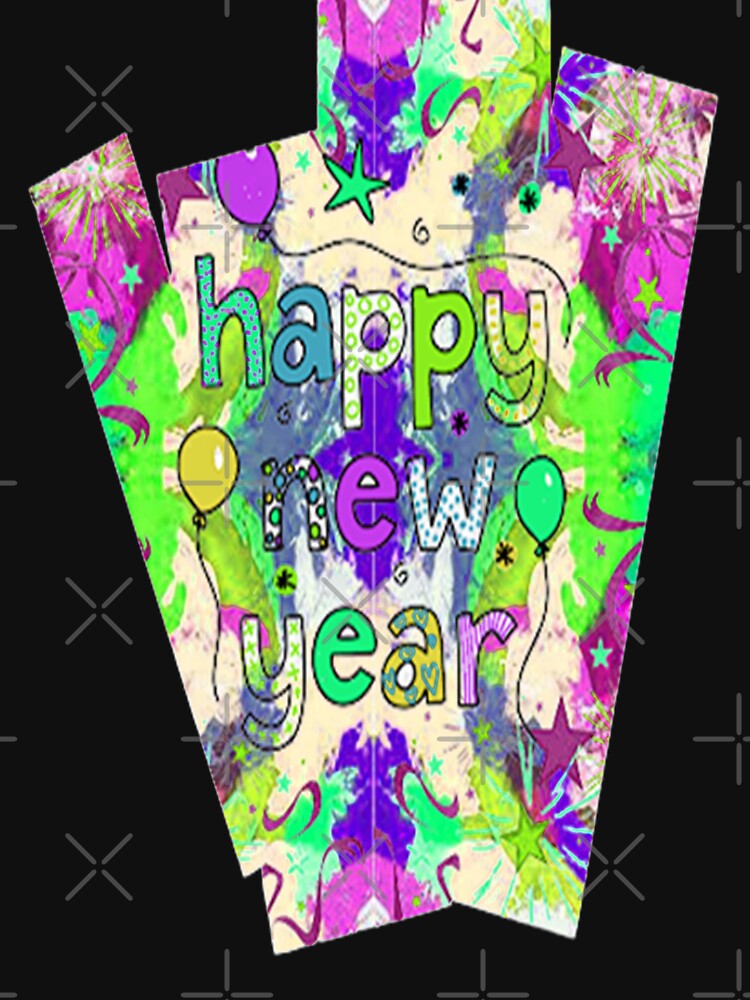 Psychedelic Abstract Happy New Year design, 2,Howdy New Year,New Years Celebration, New Years Eve Countdown by Adri Barnard