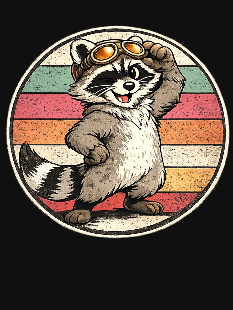 Cute Vintage Raccoon Design by StyleBloomes