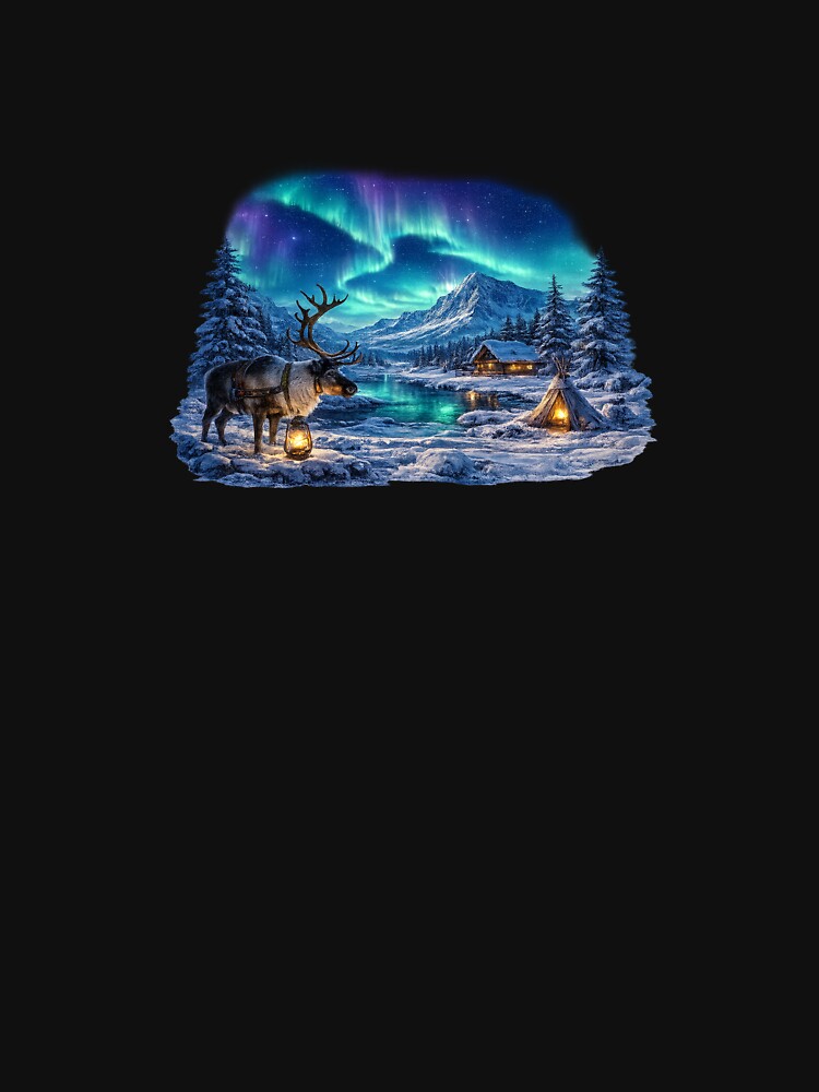 Lapland Northern Lights Winter Landscape by ARTBIO