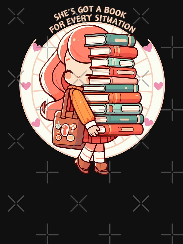 Kawaii Shes Got A Book For Every Situation by TomFrontierArt