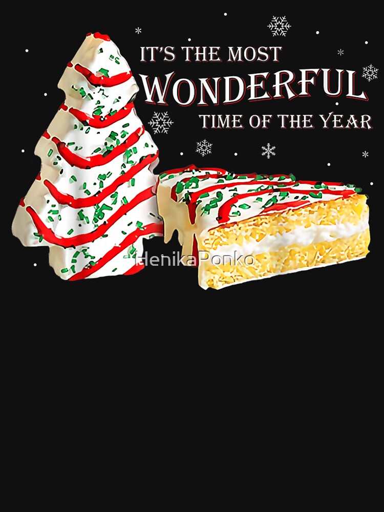 It's The Most Wonderful Time Christmas Cake Tree Dessert Lover by HenikaPonko