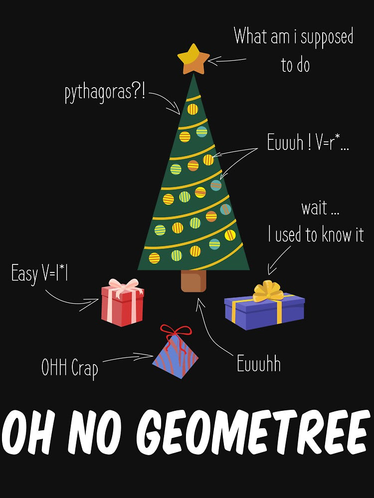 Funny Math Geometry Christmas Tree Funny Geometree Teacher by AshzShop