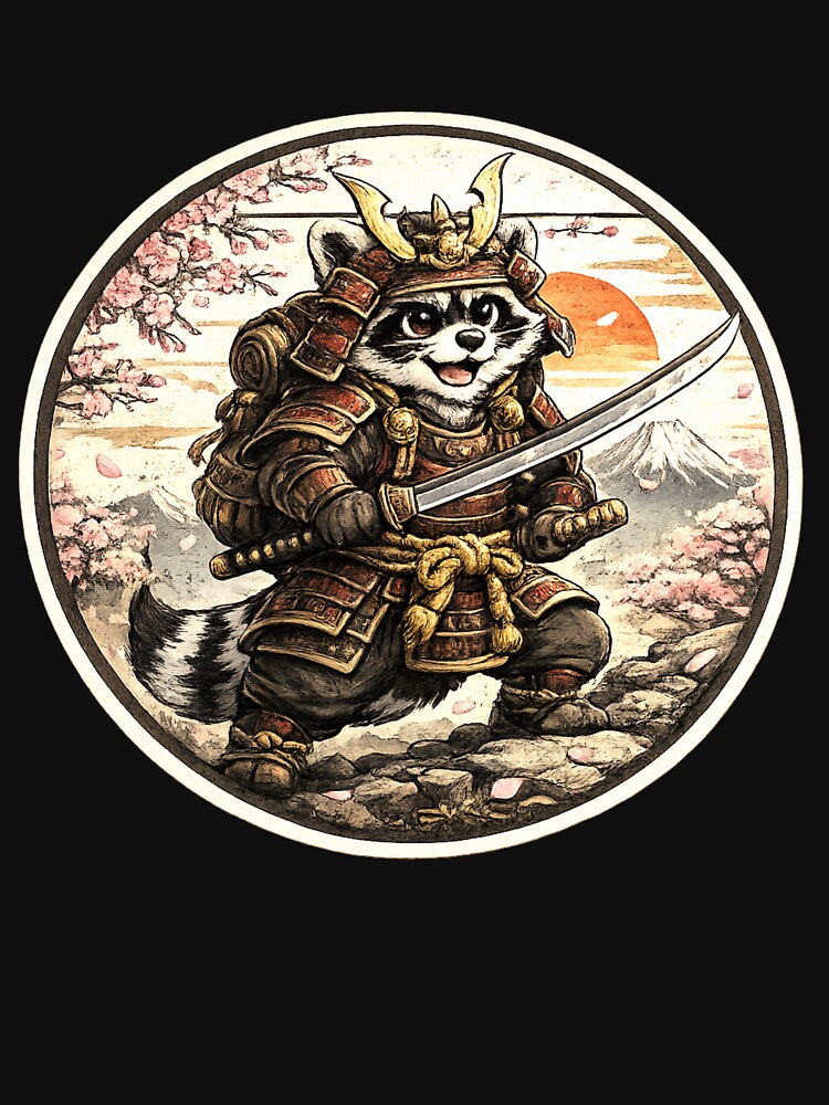Samurai Raccoon Warrior Design by StyleBloomes