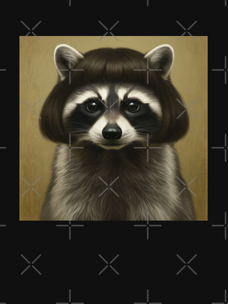 Raccoon Bob Haircut Funny Meme for Men Women Kids by elderberry