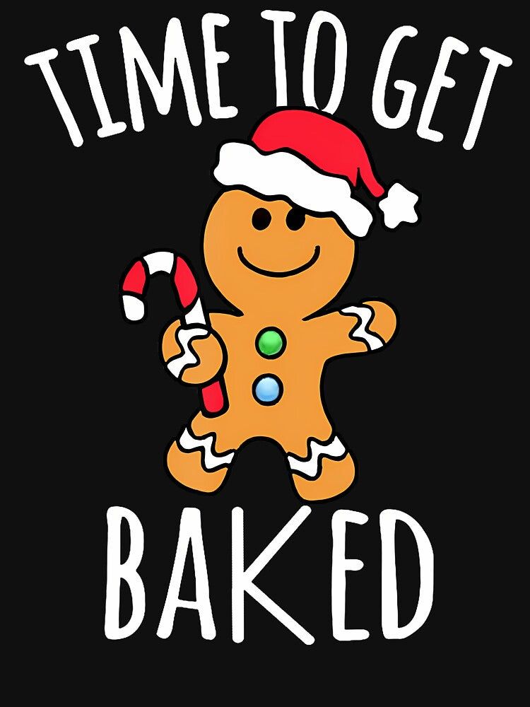 Time To Get Baked Gingerbread Man Christmas Cookie Baking by MonicaSophie