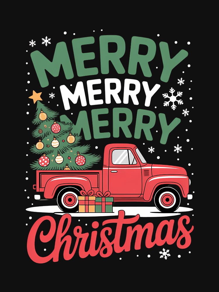 Merry Christmas Red Truck Family Matching Pajama by LunaCrazeArt