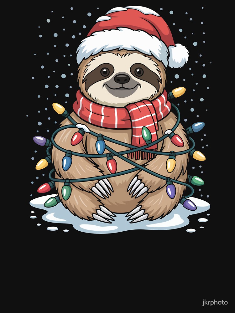 Sloth in Christmas lights by jkrphoto