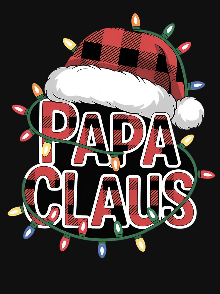 Papa Claus Christmas Lights Pajama Family Matching by RayArmstrong