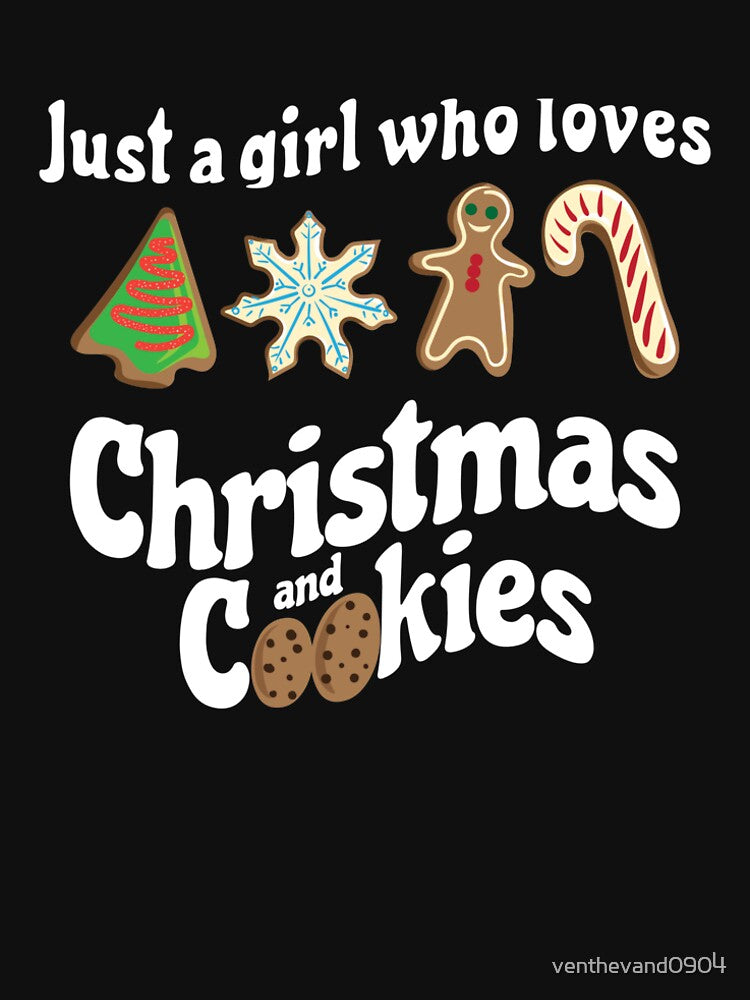 Just a Girl Who Loves Christmas And Cookies cartoon by venthevand0904