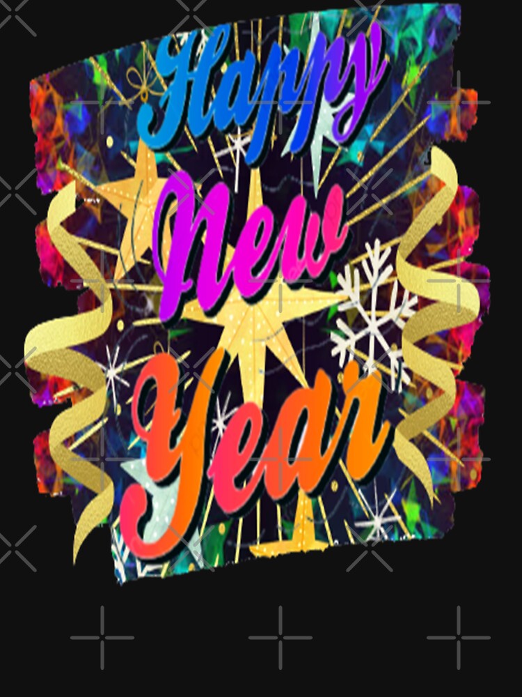 Psychedelic Abstract New Year Lettering Design, Howdy New Year, New Years Celebration, New Years Eve Countdown by Adri Barnard