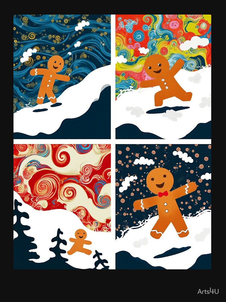 MINIMALIST AESTHETIC GINGERBREAD ABSTRACT PATTERNS ART by Arts4U