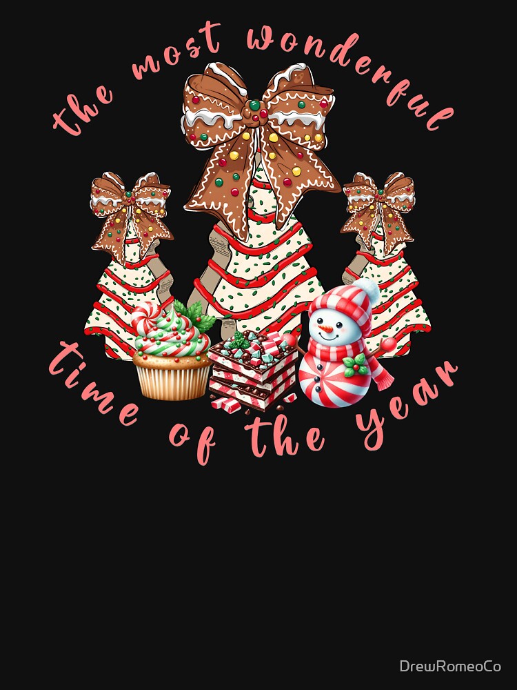 Ginger Bread Coquette Christmas Tree Cake Candy, Christmas Treats Foodies Design , Christmas, Xmas The Most Wonderful Time OF The Year by DrewRomeoCo