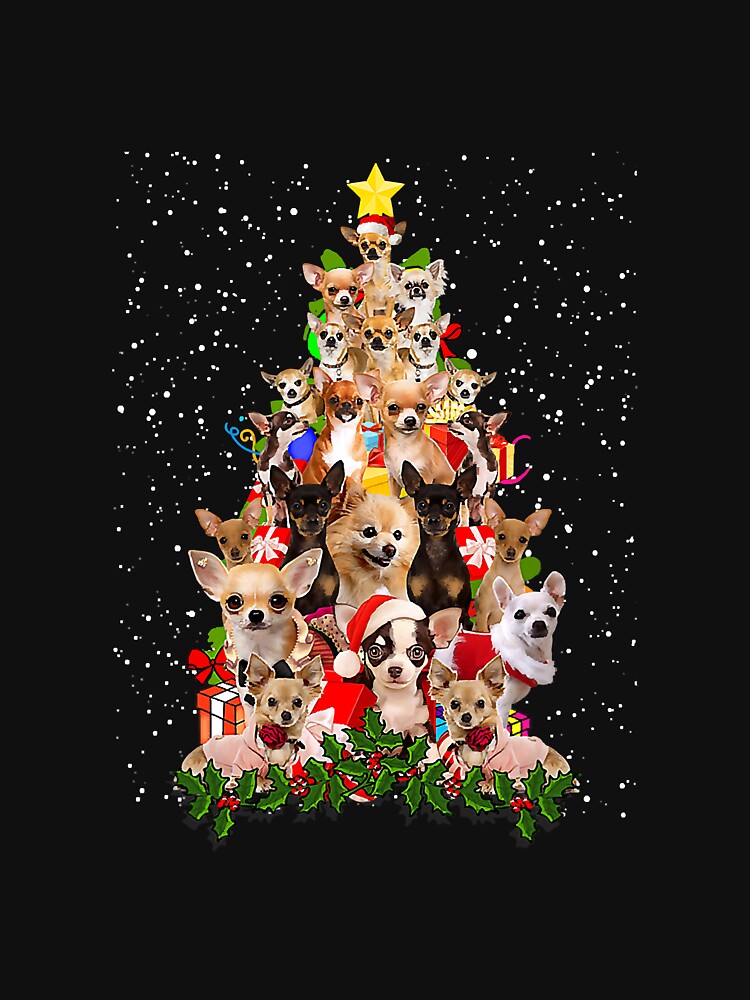 Chihuahua Christmas Pajama Tree Dog by Perrydad78
