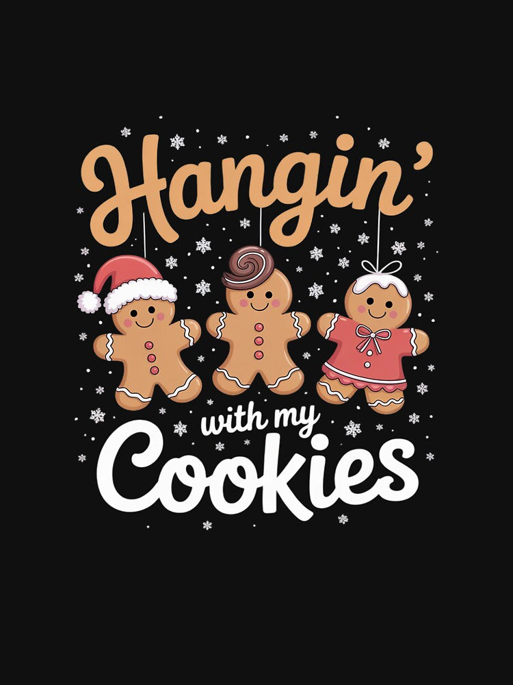 Hangin With My Cookies Gingerbread Women Christmas Teacher by MarkLeedsArt
