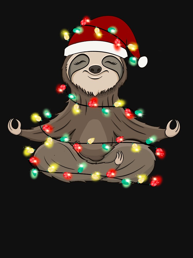 sloth christmas tree lights by vuhieustore