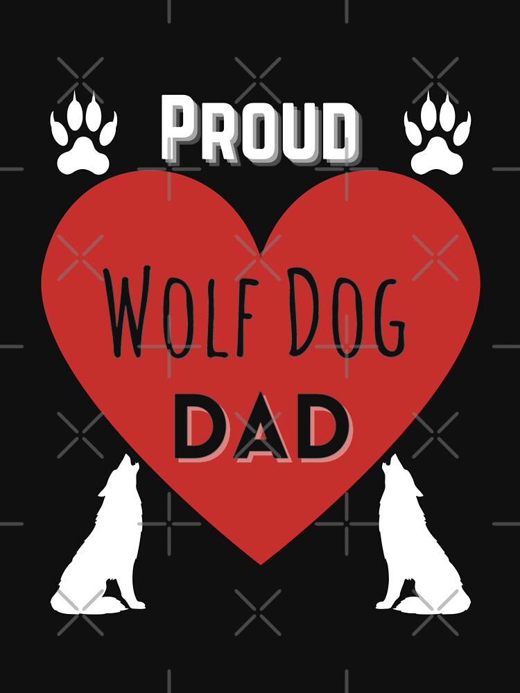 Proud Wolf Dog Dad Twin Wolves by MMwolfdogden