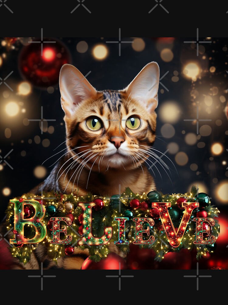 Meowy Christmas: Christmas Bengal Cat by Fantasy Masterpiece