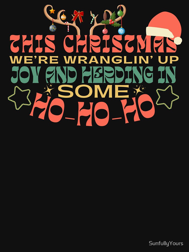 Christmas Santa Western Vintage Ho Ho Ho by SunfullyYours