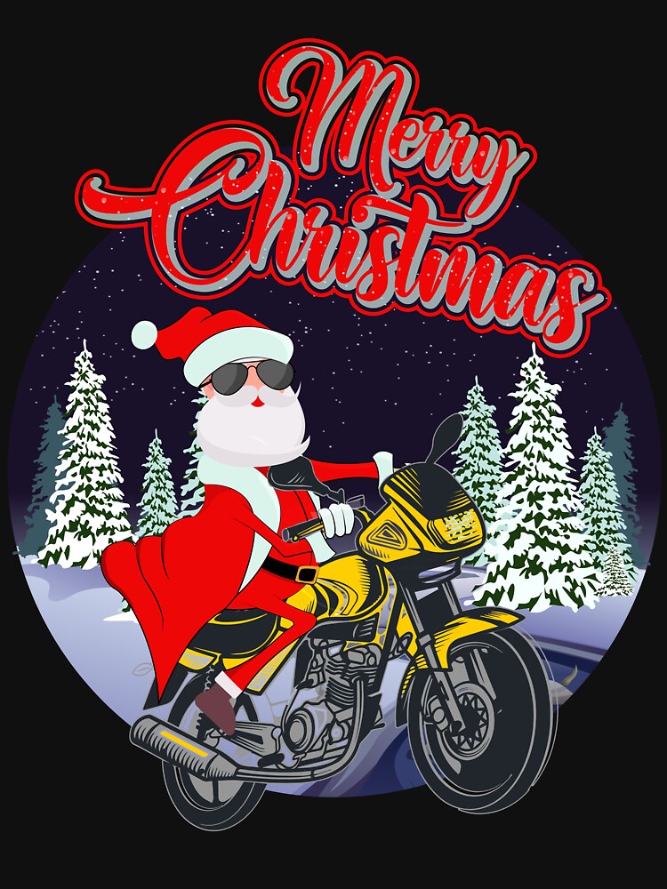 Motorcycle Merry Christmas Santa Claus Custom by netdota