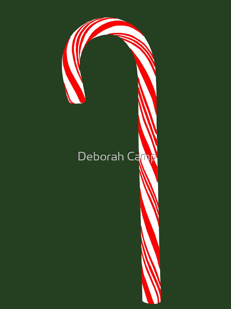 Red and White Christmas Candy Cane by Deborah Camp