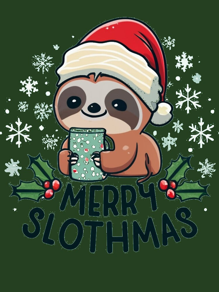Cute Merry Slothmas Hot Chocolate for Sloth Lovers by Laugh-Lines