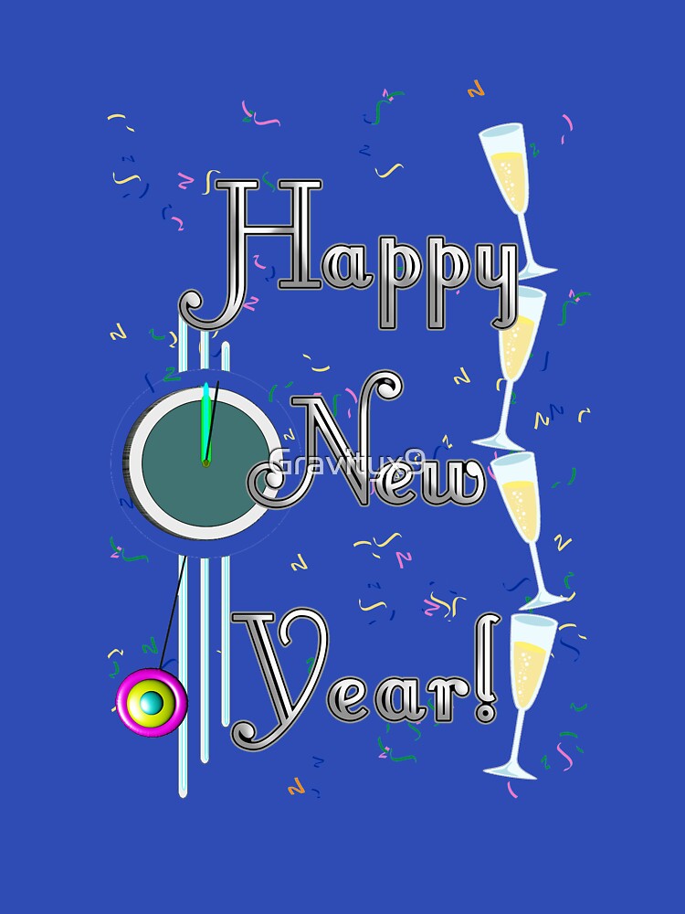 New Years Countdown Clock and Confetti by Gravityx9