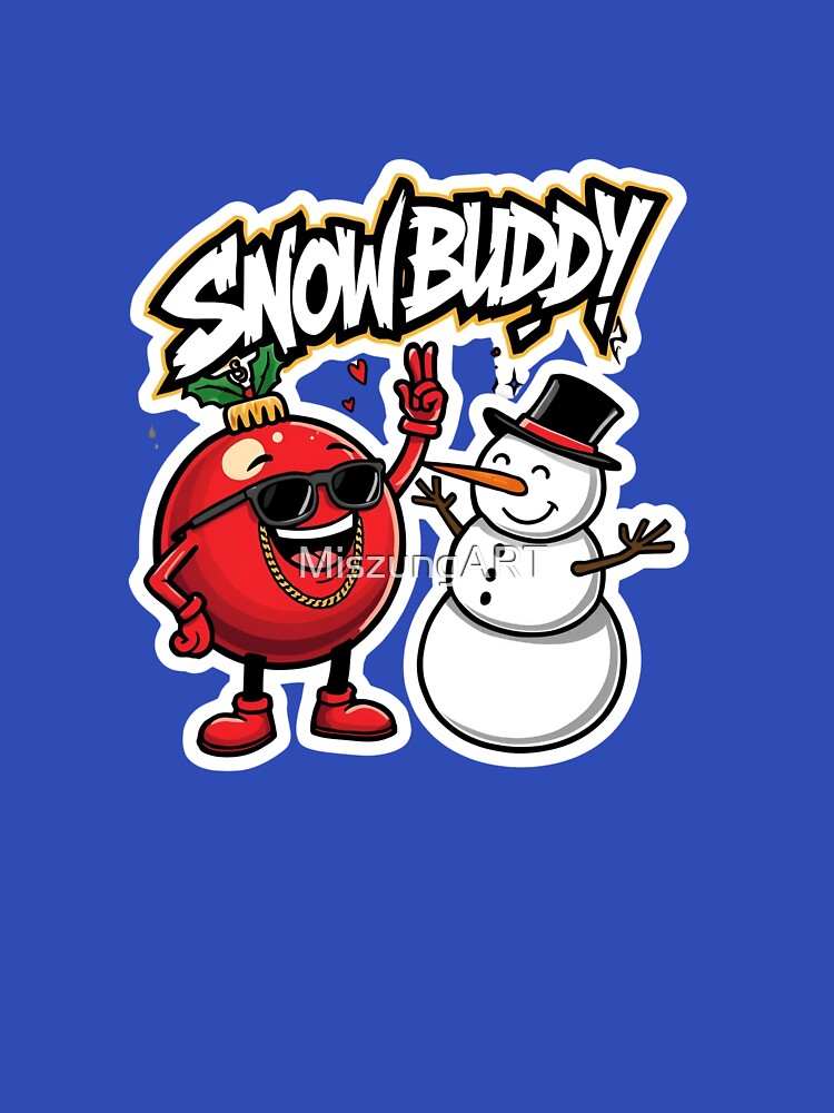 Snow Buddy Christmas Ornament – Cute Snowman Holiday Art by MiszungART