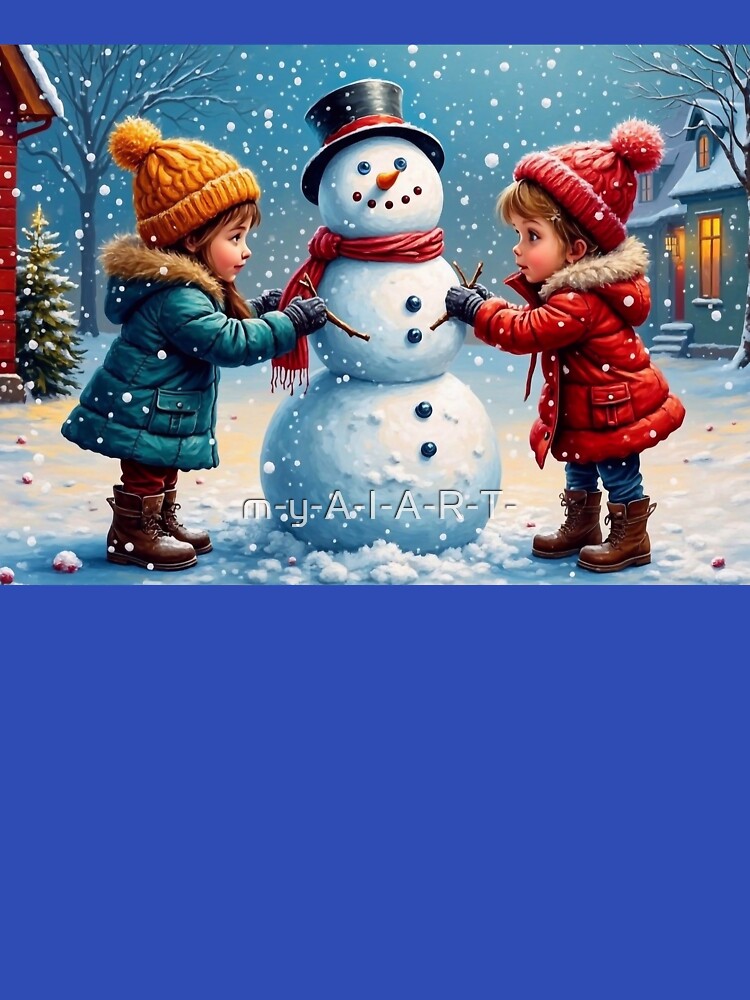 Kids Making a Snowman by m-y-A-I-A-R-T-
