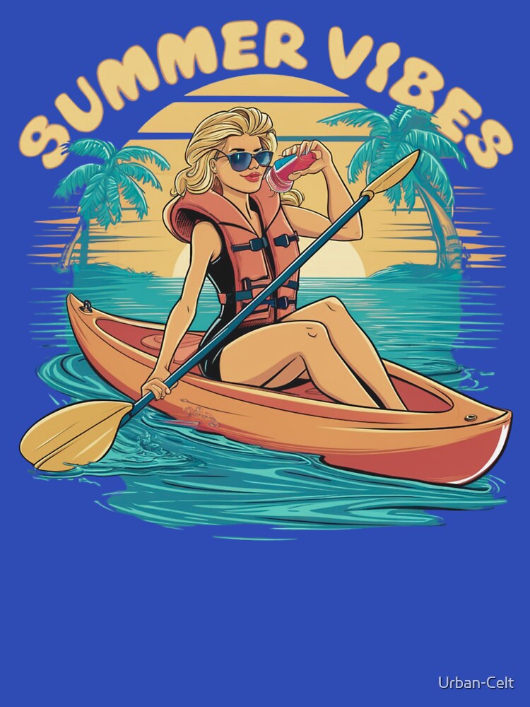Summer Vibes Woman Kayaker by Urban-Celt