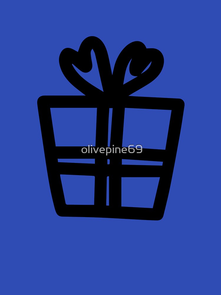 Present gift box icon. Concept of new year, Christmas, holidays, birthday. by olivepine69