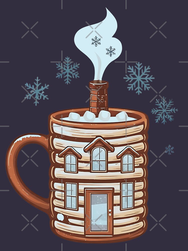 Hot Cocoa Cabin – Rustic Winter Mug Art by UniversalFlair