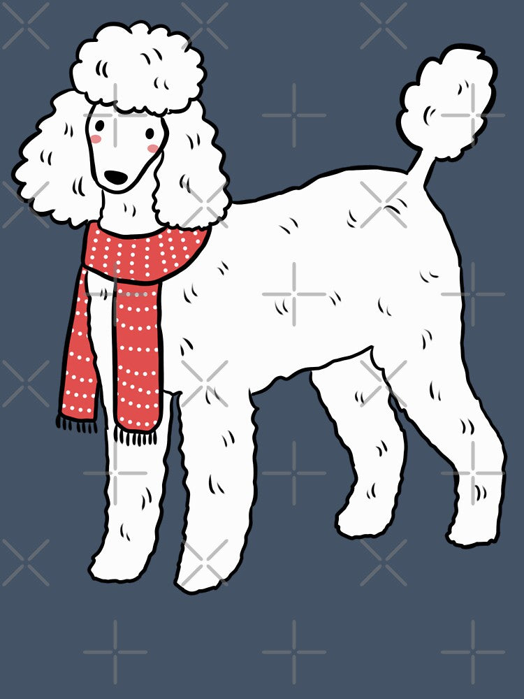 Cute christmas poodle dog illustration by Yarafantasyart