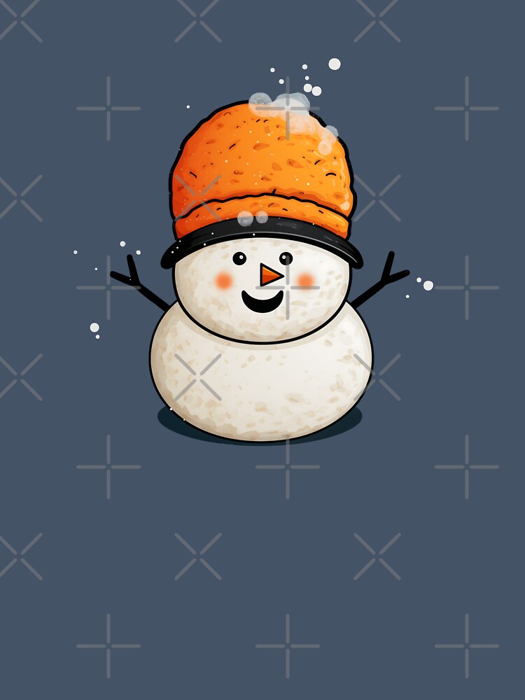 The Joyful Smiling Snowman with a Yellow Hat by unimuse