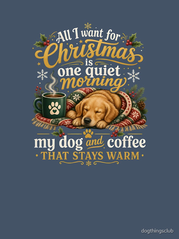 All I Want For Christmas Is One Quiet Morning My Dog And Coffee That Stays Warm by dogthingsclub
