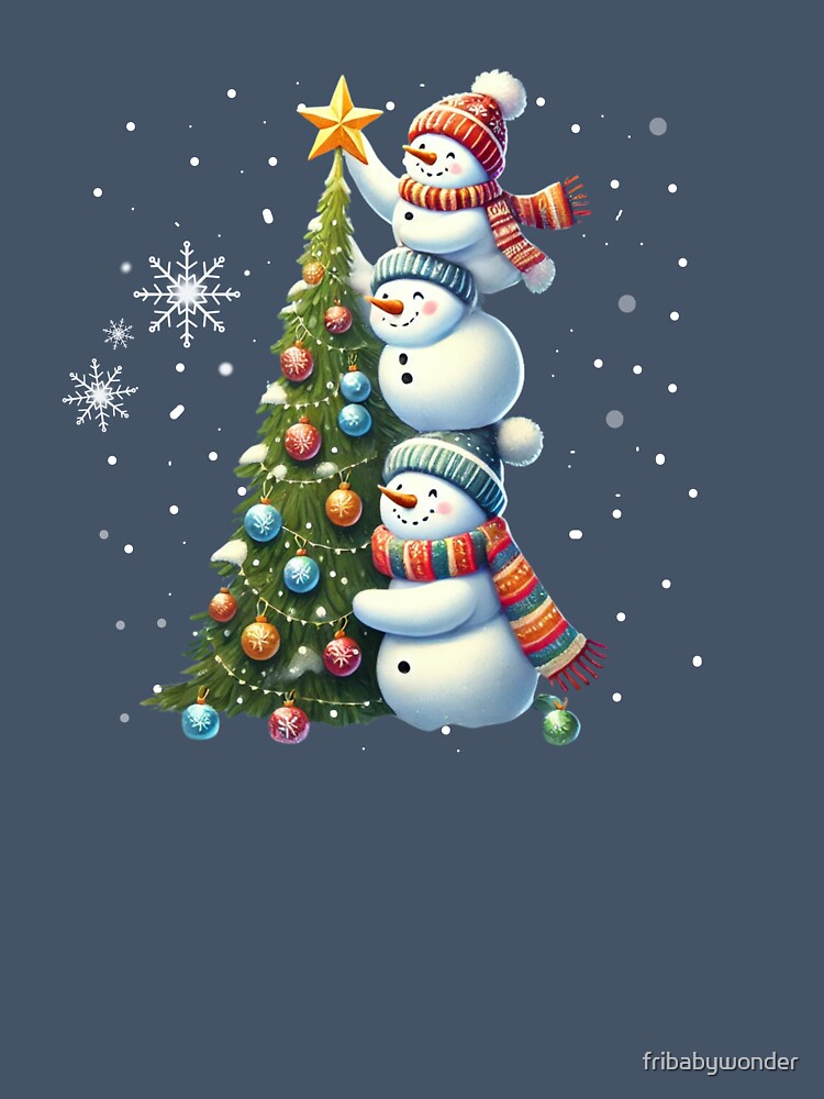 Cute Snowman by Christmas tree! by fribabywonder