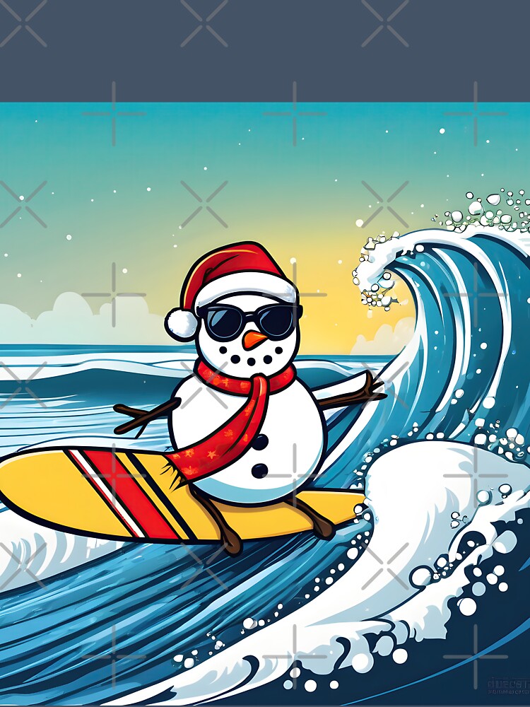 Snowman Surfer #9 On Vacation -   Surf Santa's Pal by Artekinium