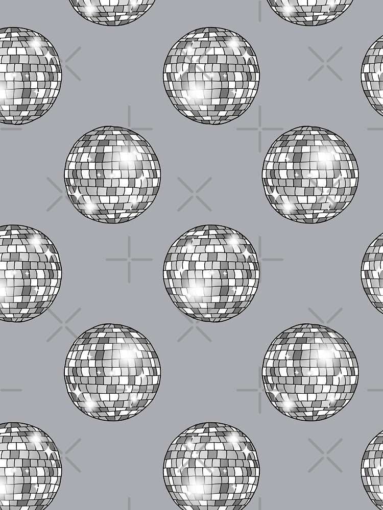 Silver Disco Balls Polka Dots by IrishVikingDesigns
