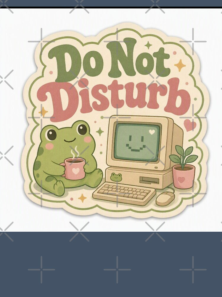 Cute Frog Do Not Disturb – Retro Computer Pixel Art by Graphic  Grove