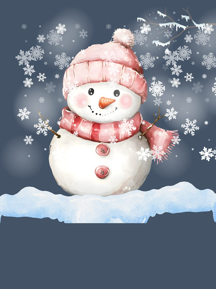 Cute Winter Snowman Watercolor Illustration by Cutethings3